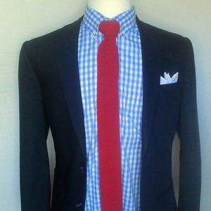 Men's Blue Checked Button-down Shirt